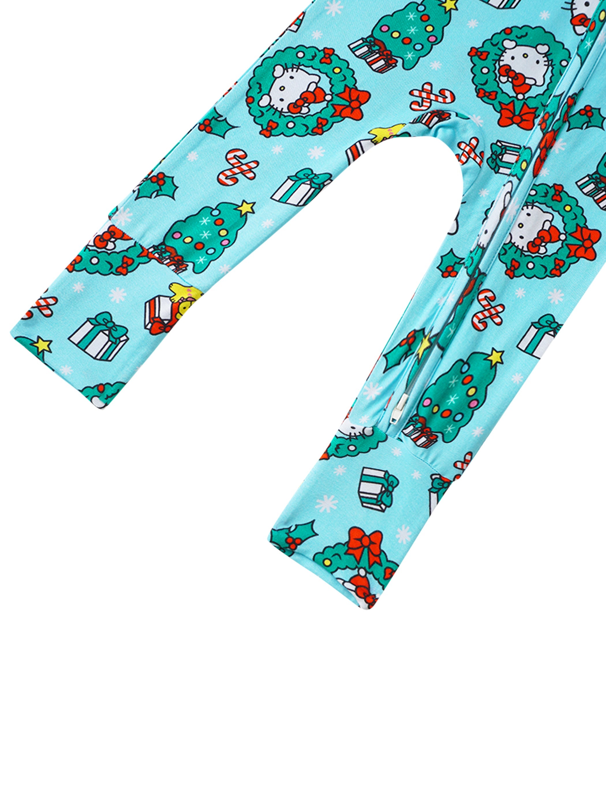 PoshTOT Sanrio Hello Kitty Wreath Bamboo Baby Convertible Zippy Romper - Aaria Tees Aaria Tees