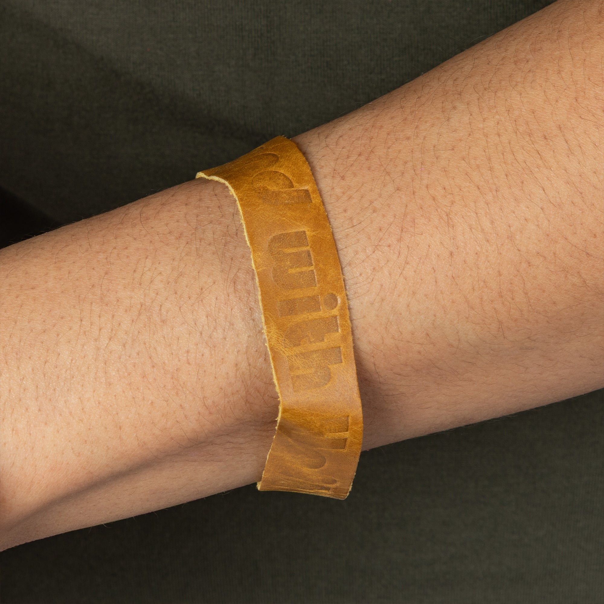 Recycled Leather Stand With Haiti Bracelet - Aaria Tees Aaria Tees
