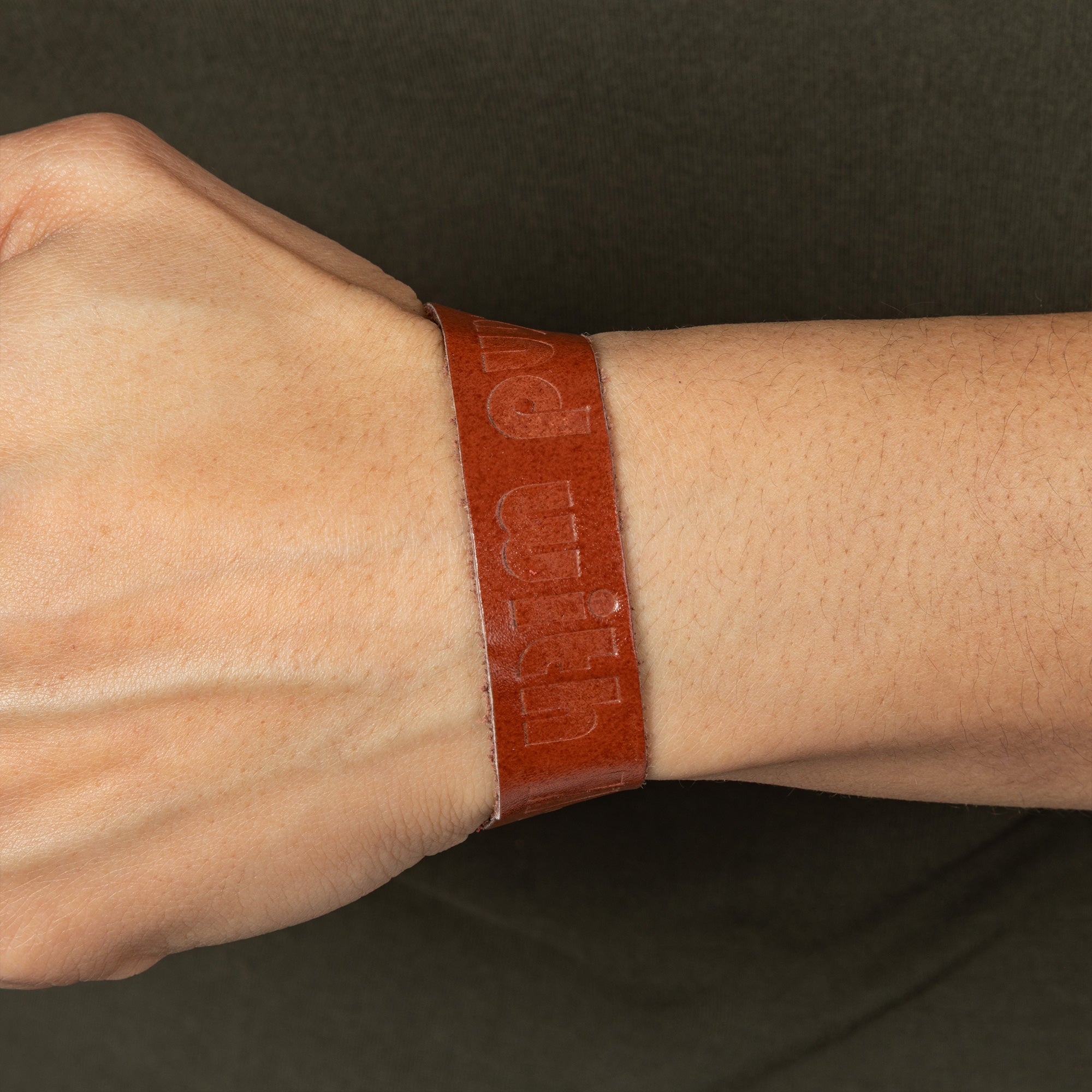 Recycled Leather Stand With Haiti Bracelet - Aaria Tees Aaria Tees