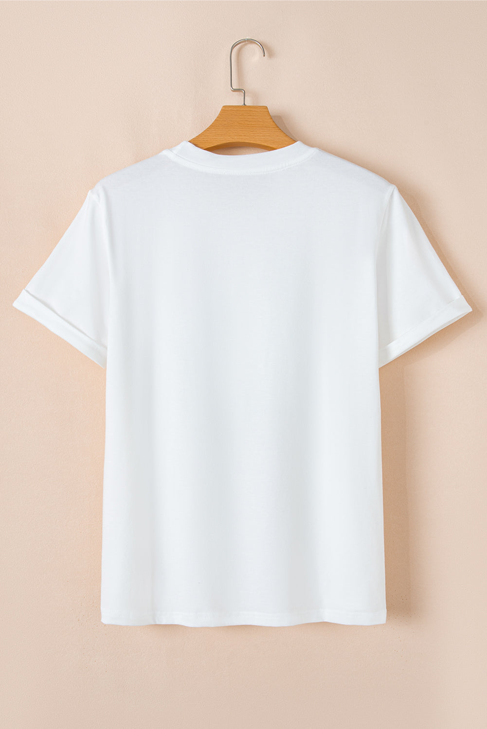 White Believe Christmas Father Graphic Crewneck T Shirt - Aaria Tees Aaria Tees