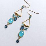 Blue Chandie Earrings Aaria Tees