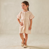 Organic Dolman Sleeve Dress - Pop Floral - Aaria Tees Aaria Tees