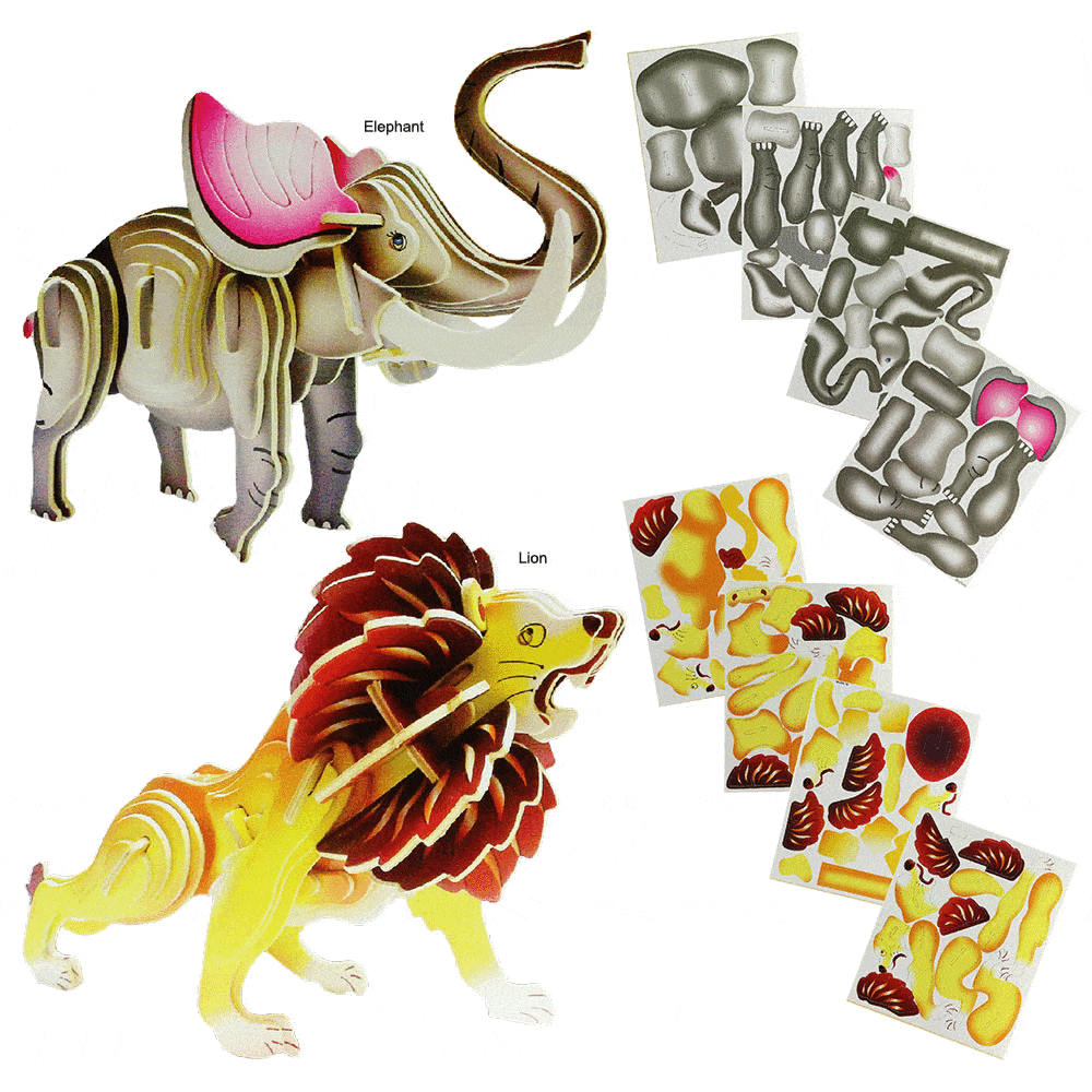 African Safari Woodcraft Construction Kit - Aaria Tees Aaria Tees