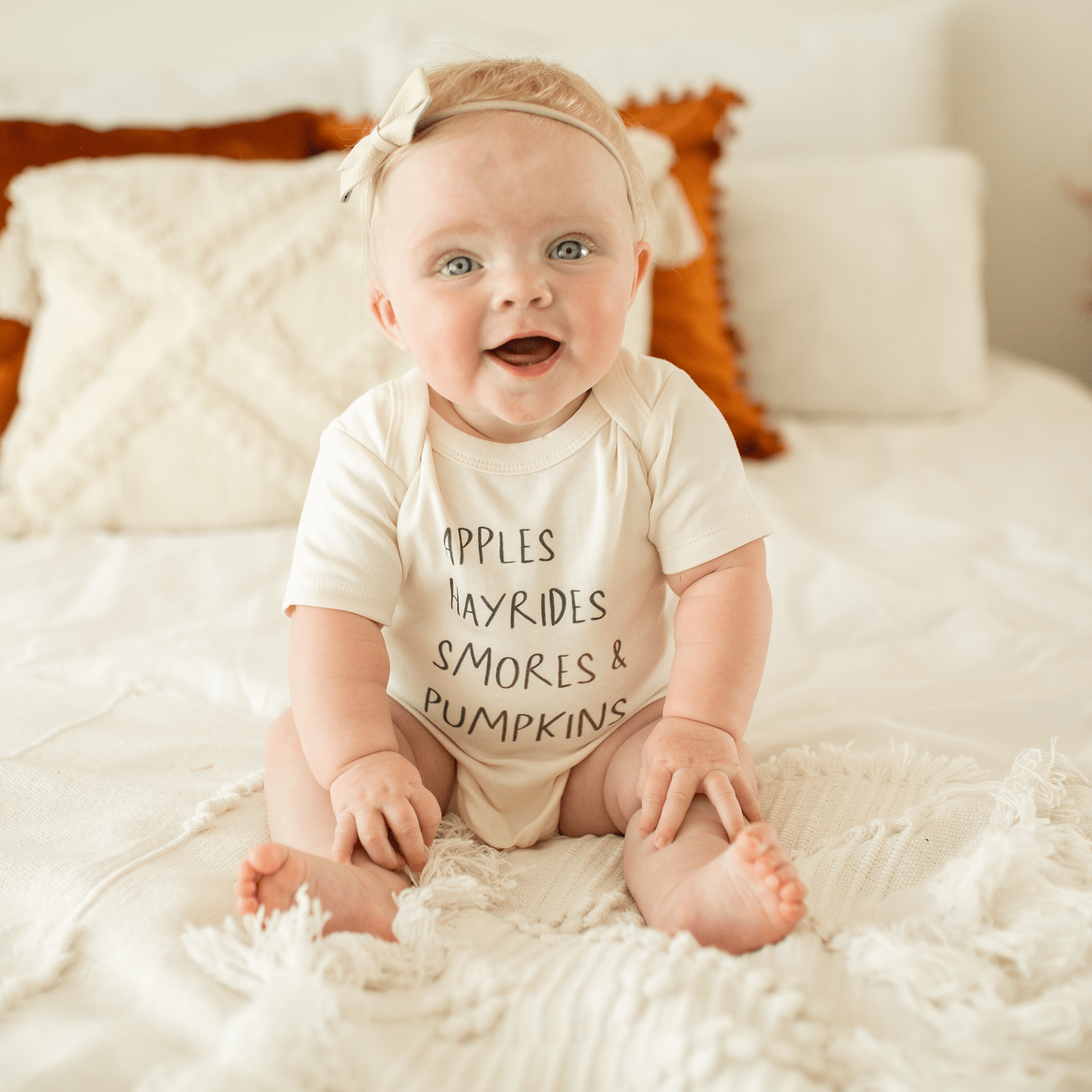 graphic bodysuit | apples hayrides smores - Aaria Tees Aaria Tees
