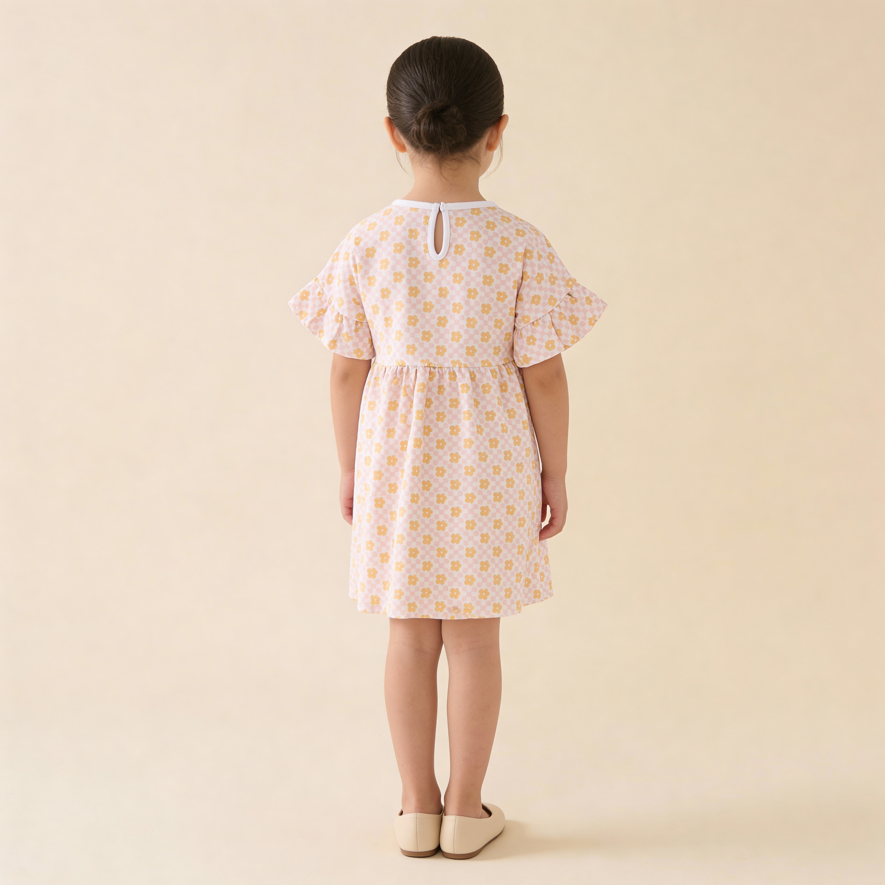 Organic Dolman Sleeve Dress - Pop Floral - Aaria Tees Aaria Tees