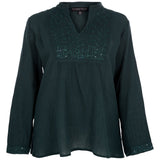 Gemstone Colors Hand-Beaded Tuxedo Tunic - Aaria Tees Aaria Tees