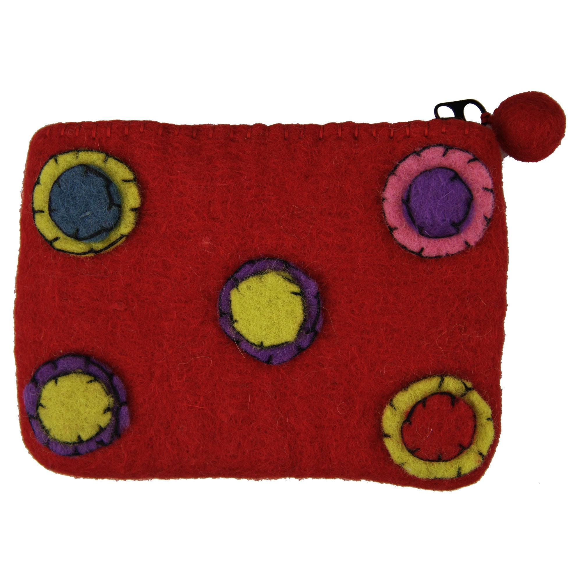 Wheel of Good Fortune Felt Pouch - Aaria Tees Aaria Tees