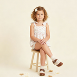 Organic Tie Up Top & Shorts Set - Pink  Bloom - Aaria Tees Aaria Tees