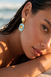Glenda Light Blue Drop Earring Aaria Tees