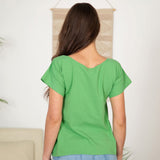 Organic Shirred Sleeve Tee - Aaria Tees Aaria Tees