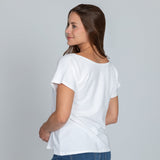 Organic Shirred Sleeve Tee - Aaria Tees Aaria Tees