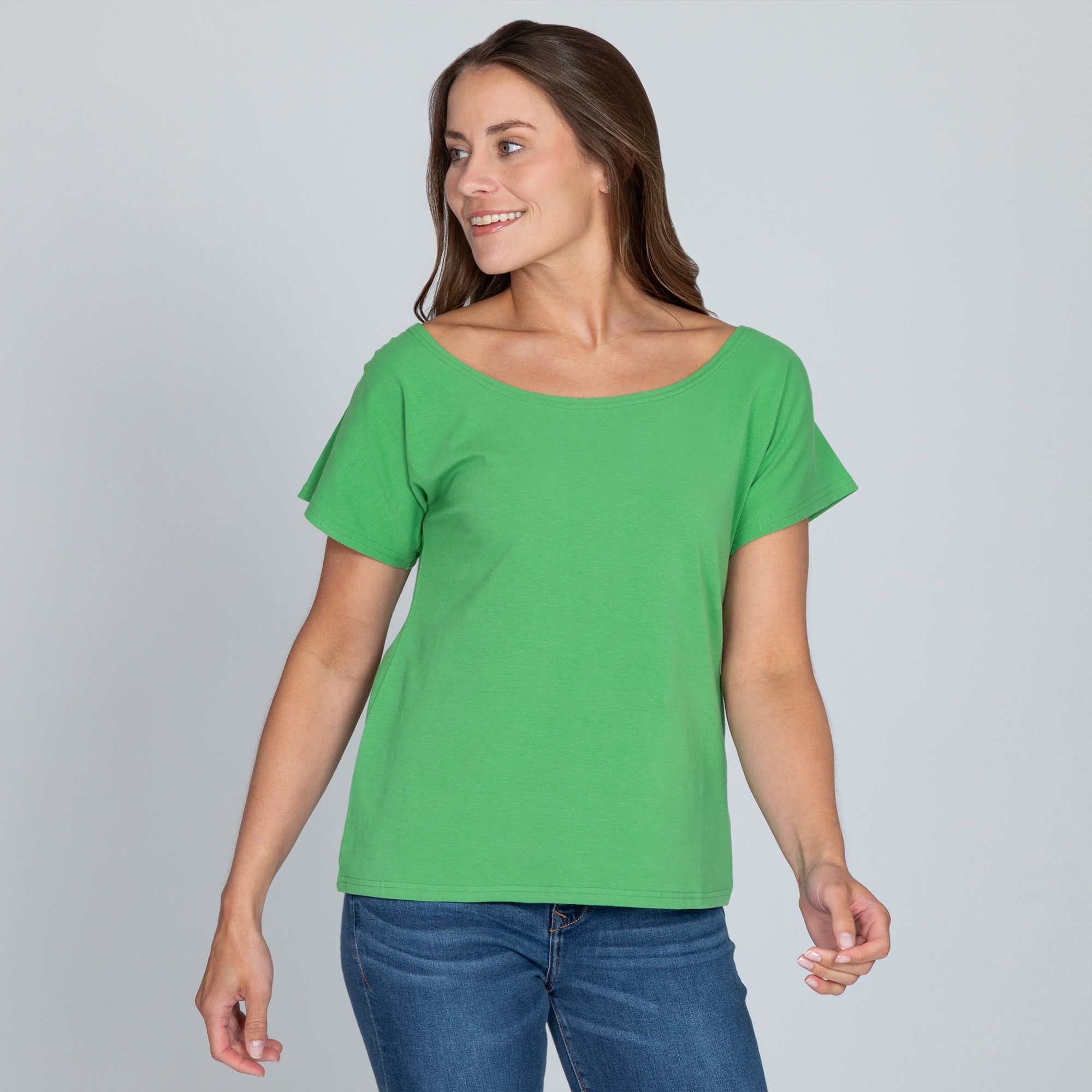 Organic Shirred Sleeve Tee - Aaria Tees Aaria Tees