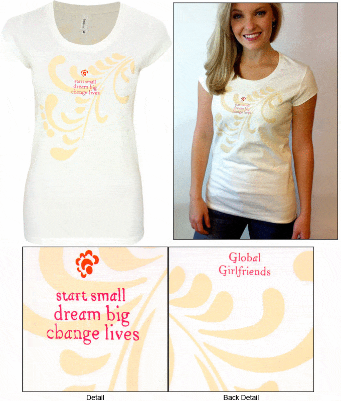 Start Small Dream Big Change Lives Swirl Tee - Aaria Tees Aaria Tees