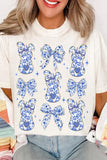 White Bowknot Bunny Graphic Easter Fashion T Shirt Aaria Tees