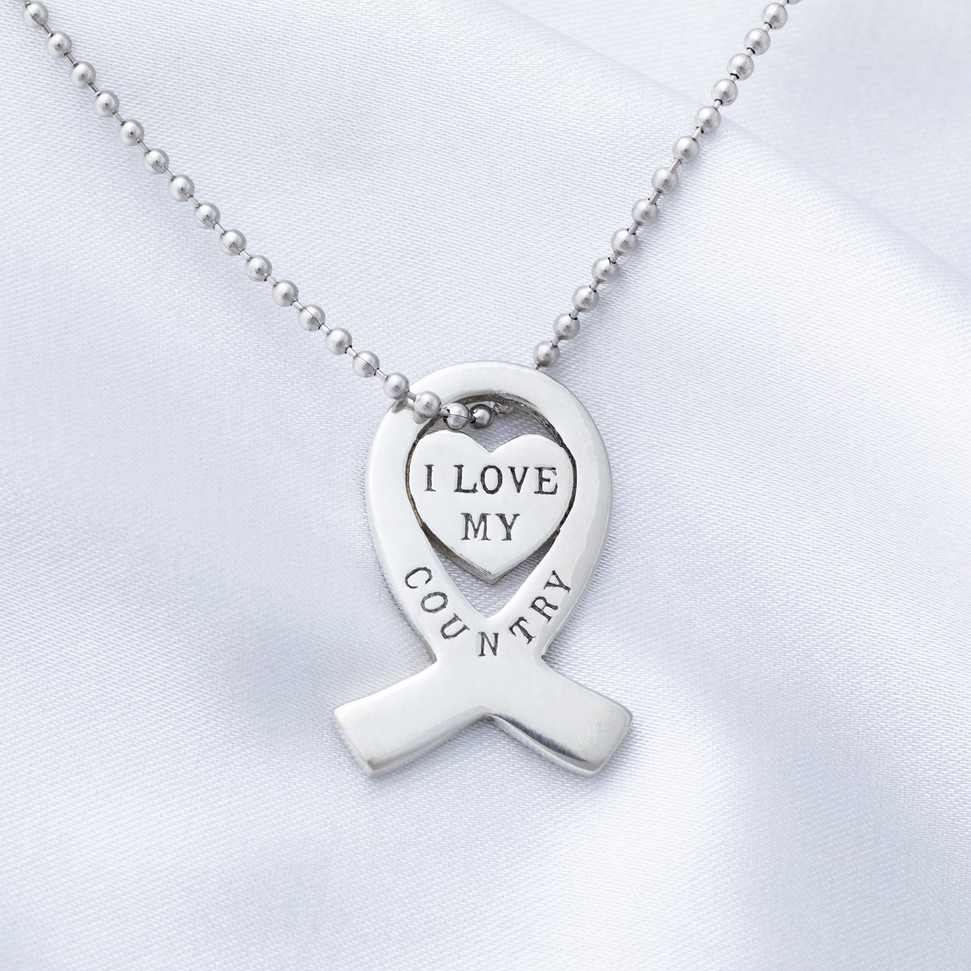 America in My Heart Yellow Ribbon Necklace - Aaria Tees Aaria Tees
