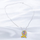 America in My Heart Yellow Ribbon Necklace - Aaria Tees Aaria Tees