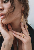 Carrie Paperclip Link Earrings Aaria Tees