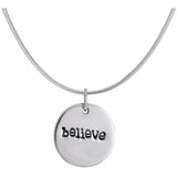 Believe Dream Double Sided Sterling Necklace - Aaria Tees Aaria Tees