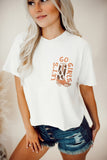 White Double-Side Cowboy Hat & Boots Graphic Tee - Aaria Tees Aaria Tees
