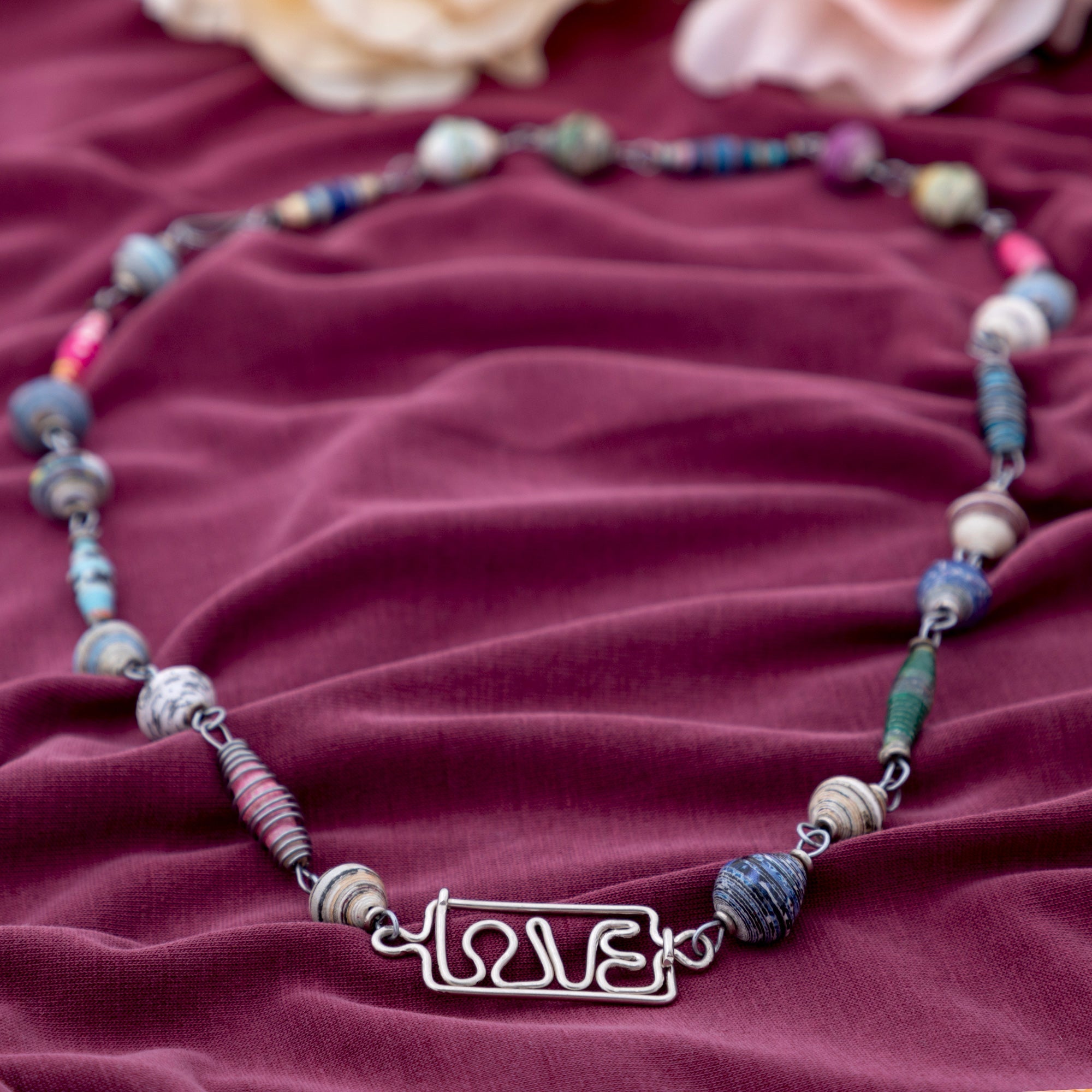 Recycled Magazine Inspiration Necklace - Aaria Tees Aaria Tees