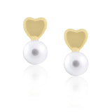 Pearly Heart Studs Aaria Tees