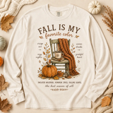 Fall is My Favorite Color Adult Long Sleeve Crewneck Tshirt - Aaria Tees Aaria Tees