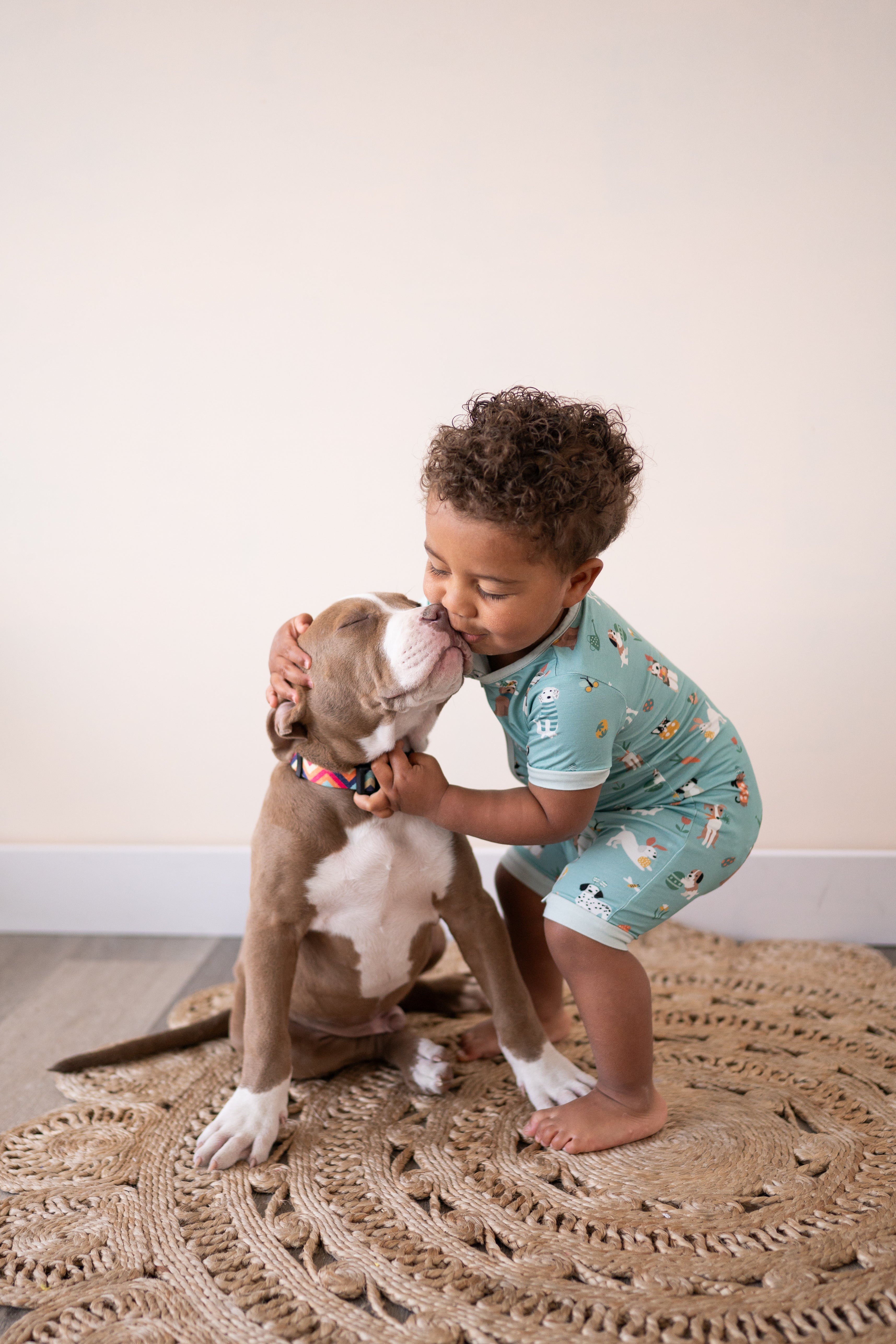 Puppy Egg Hunt (Romper) - Aquamarine - Aaria Tees Aaria Tees