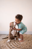 Puppy Egg Hunt (Romper) - Aquamarine - Aaria Tees Aaria Tees