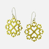 Heart Mandala Sterling & Brass Earrings - Aaria Tees Aaria Tees