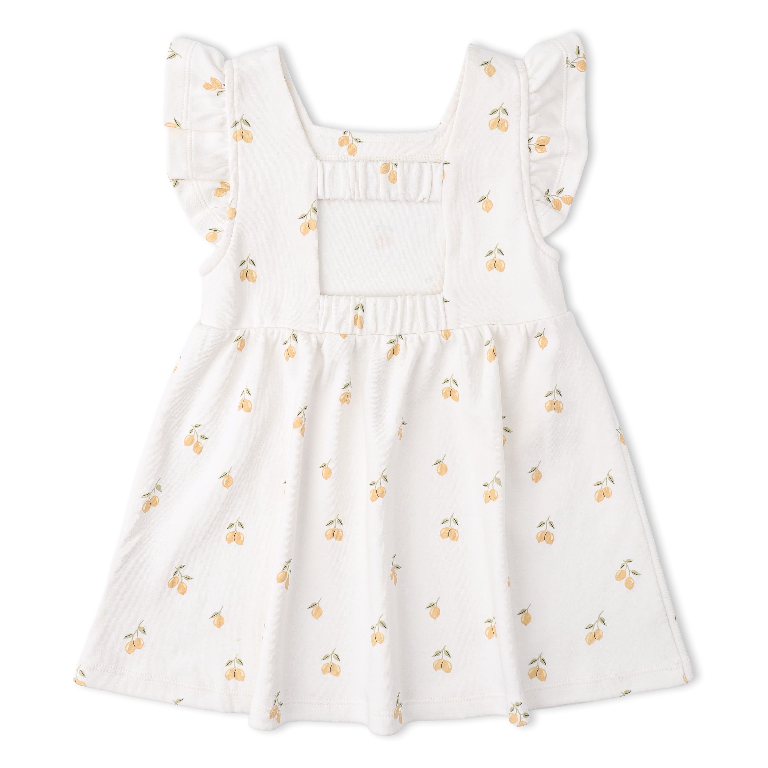 Organic Cutout Back Dress - Lemons - Aaria Tees Aaria Tees