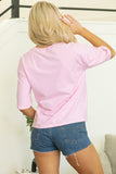 White Flag Bow Graphic Crewneck Tee - Aaria Tees Aaria Tees