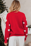 Red Dahlia LET IT SNOW Graphic Christmas Holiday Loose Sweater - Aaria Tees Aaria Tees