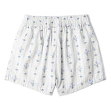 Organic Smocked Top & Shorts Set - Blue Vines - Aaria Tees Aaria Tees