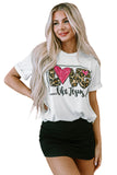 White LOVE Like Jesus Graphic Crew Neck Tee Aaria Tees