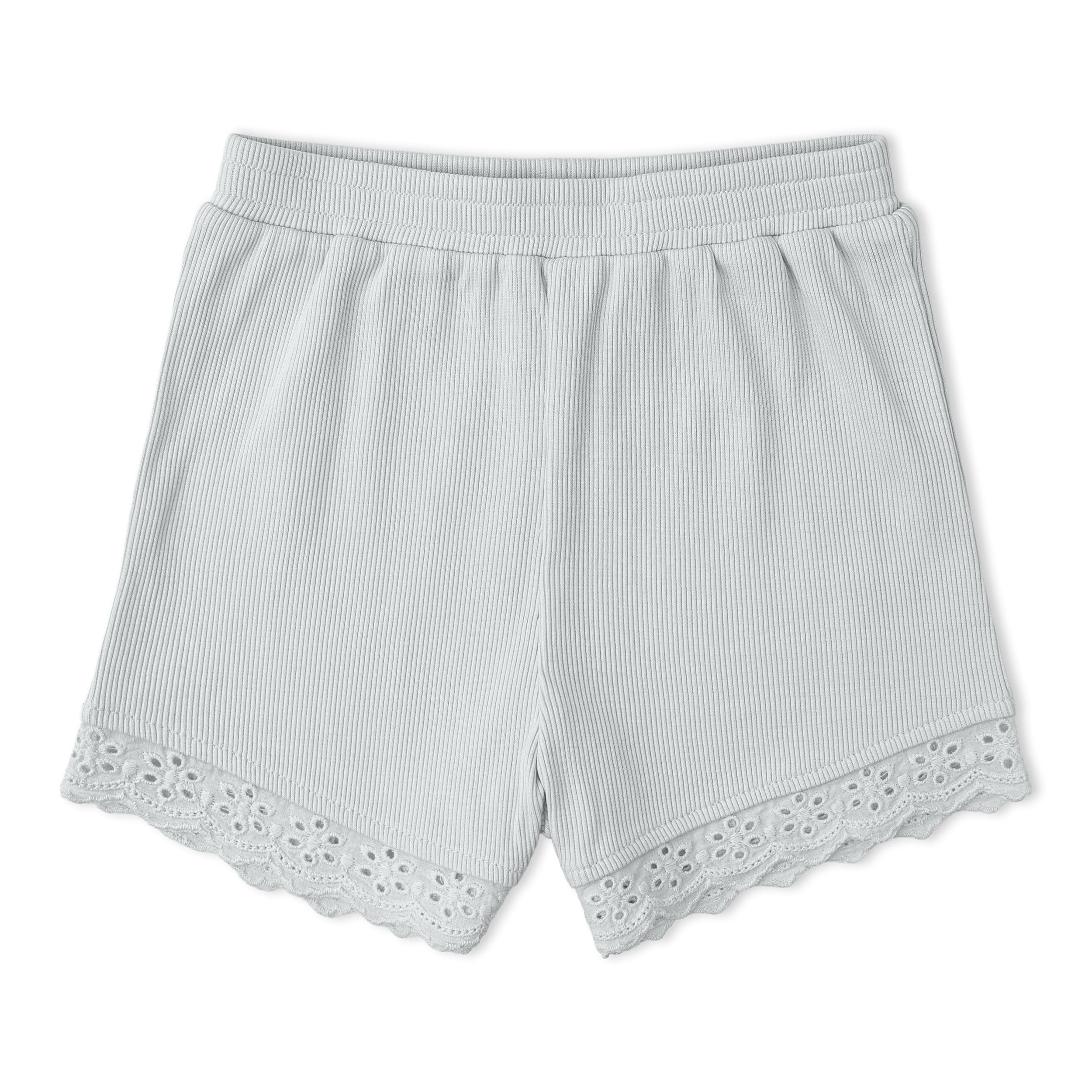 Organic Ruffle Top & Shorts Set - Fog - Aaria Tees Aaria Tees