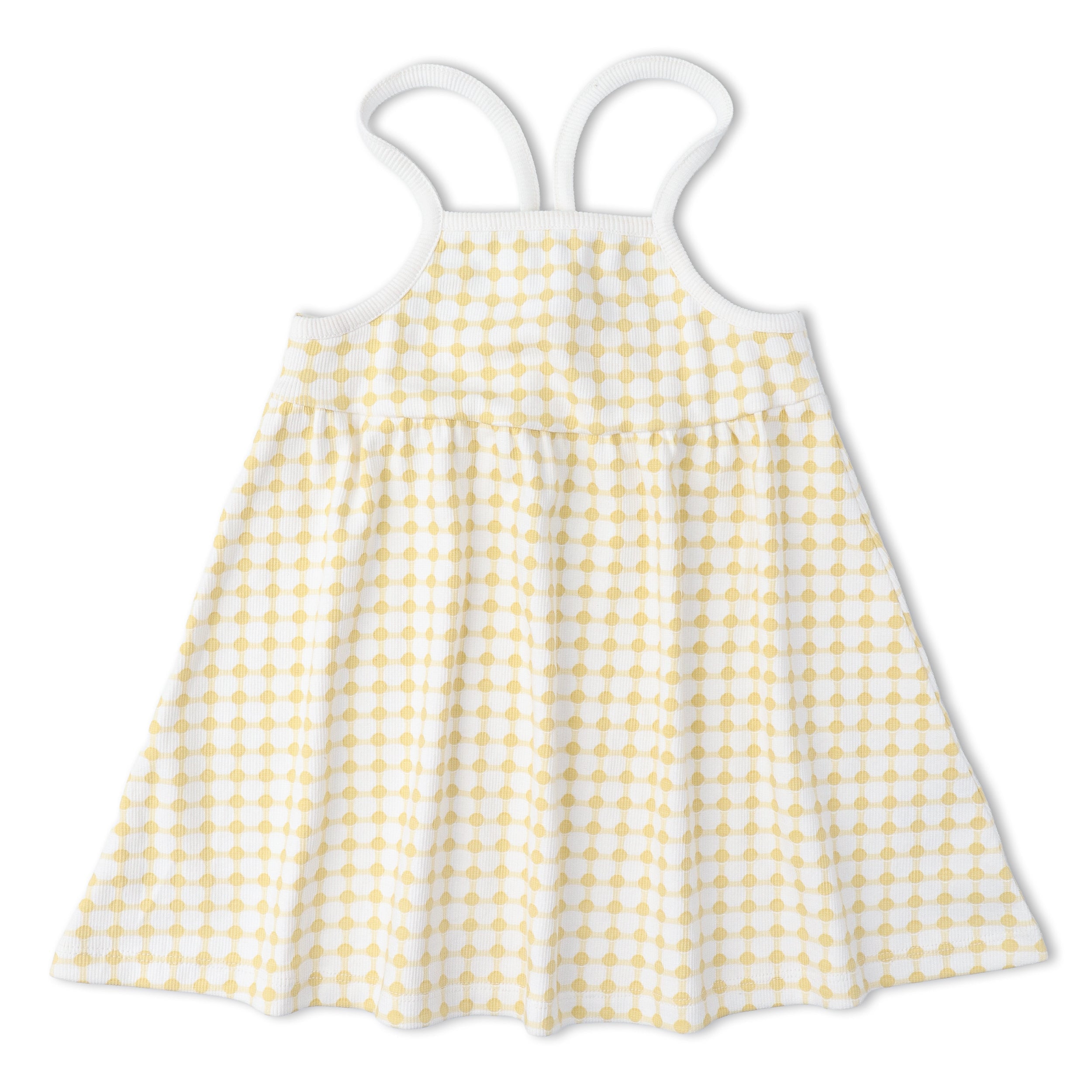 Organic Tie-Back Strap Dress - Dotty Gingham - Aaria Tees Aaria Tees