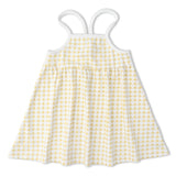 Organic Tie-Back Strap Dress - Dotty Gingham - Aaria Tees Aaria Tees