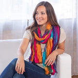 Northern Lights Cotton Scarf | Fair Trade - Aaria Tees Aaria Tees