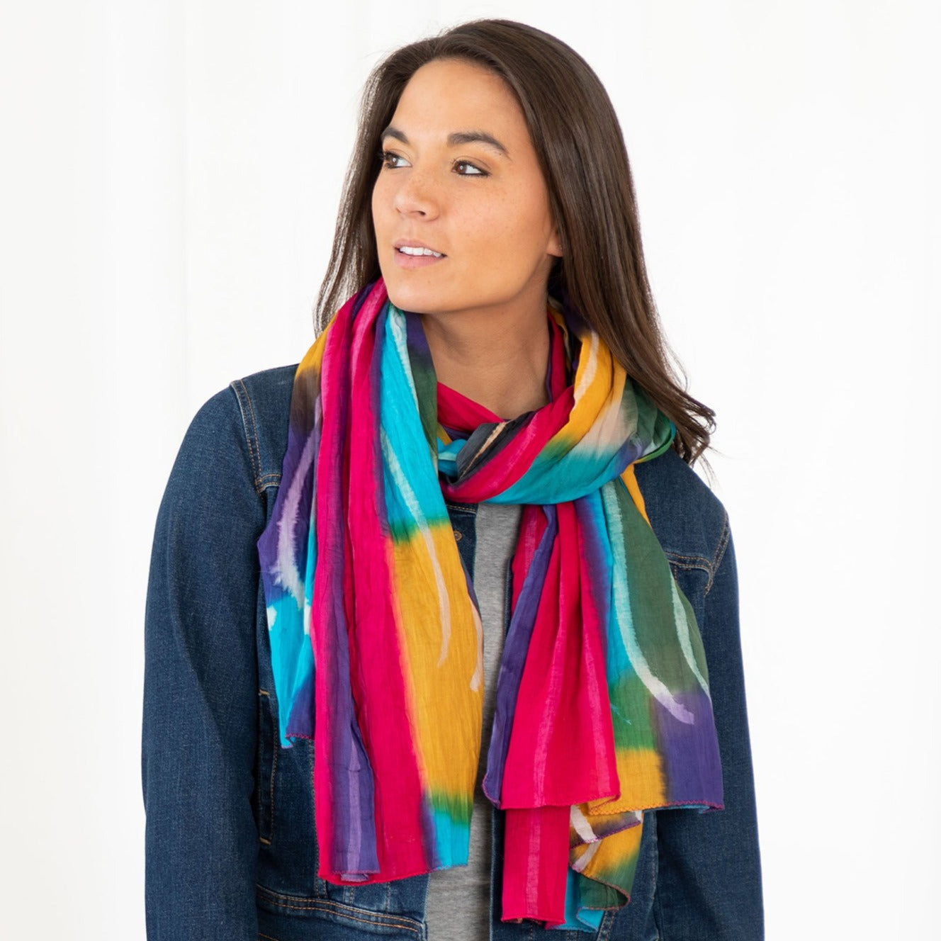 Northern Lights Cotton Scarf | Fair Trade - Aaria Tees Aaria Tees