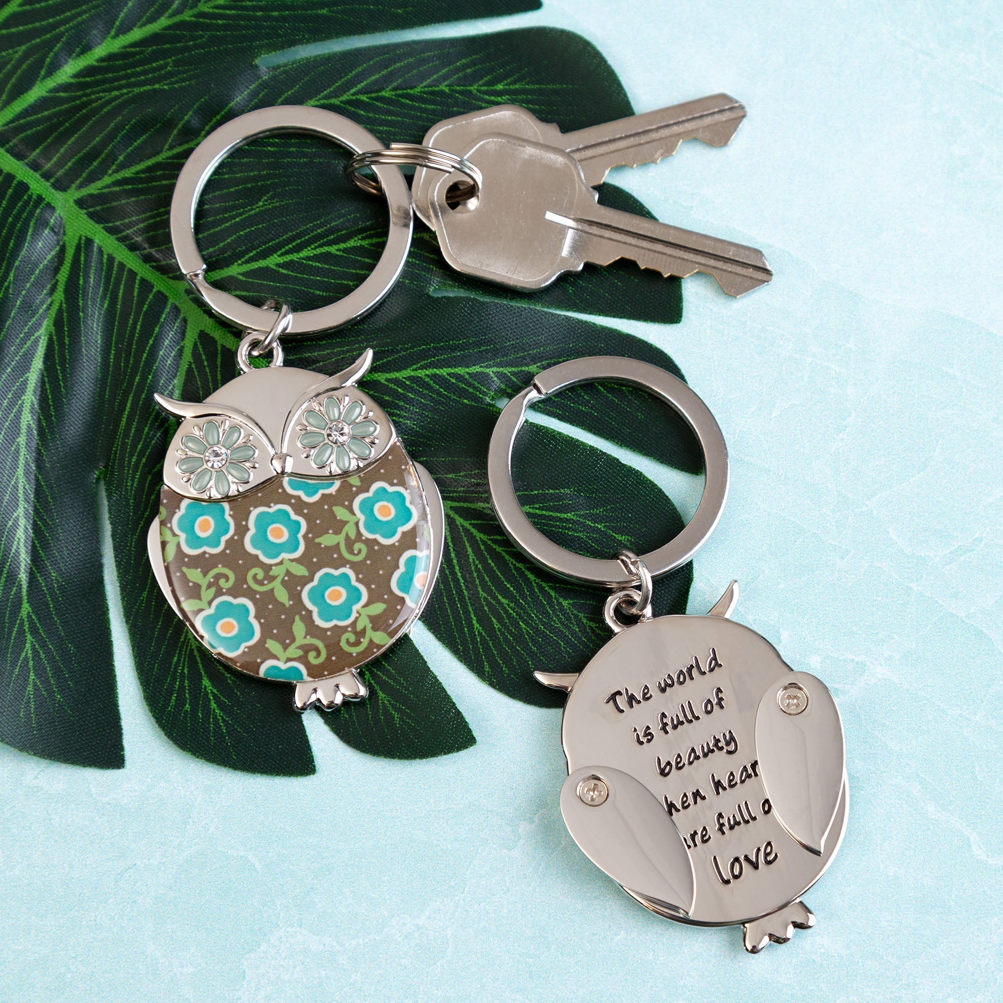 Wise in Love Owl Keychain - Aaria Tees Aaria Tees