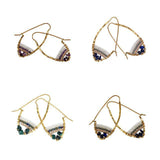 Stone Hoop Earth Collection Earrings - Aaria Tees Aaria Tees