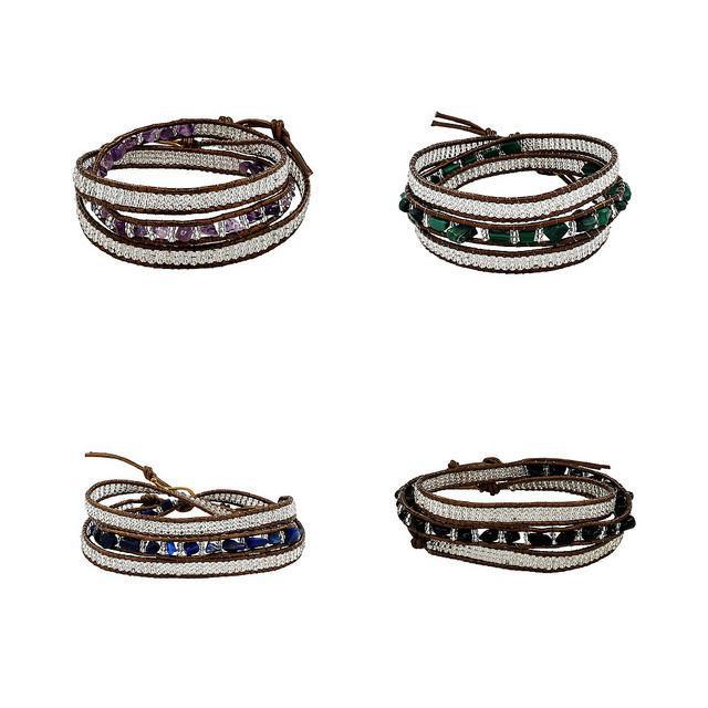 Stone 3x Wrap Earth Collection Bracelet - Aaria Tees Aaria Tees