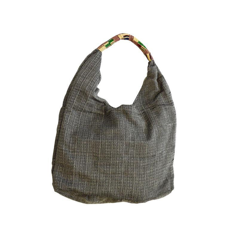 Black and White Woven Hobo - Aaria Tees