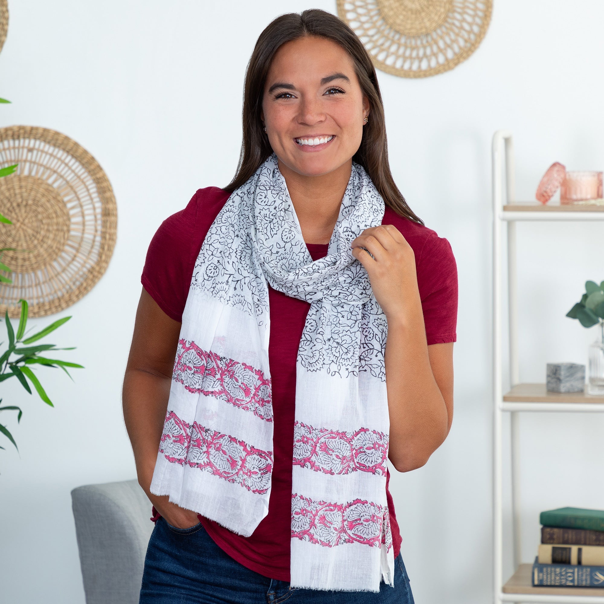 Freedom Fighters Block Print Scarf - Aaria Tees Aaria Tees