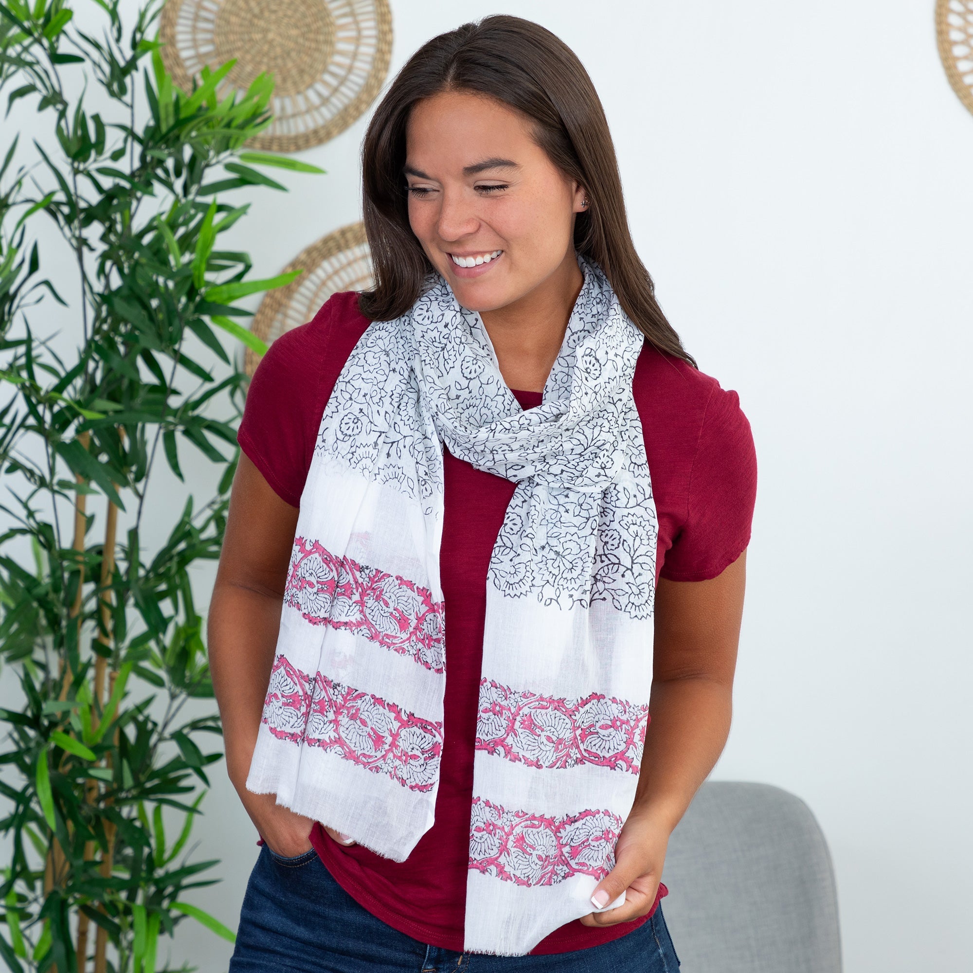 Freedom Fighters Block Print Scarf - Aaria Tees Aaria Tees