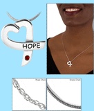 Hope for a Cure Diabetes Sterling Heart Necklace - Aaria Tees Aaria Tees