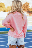 Pink Rugby Football GAME DAY Graphic Drop Shoulder Sweatshirt - Aaria Tees Aaria Tees