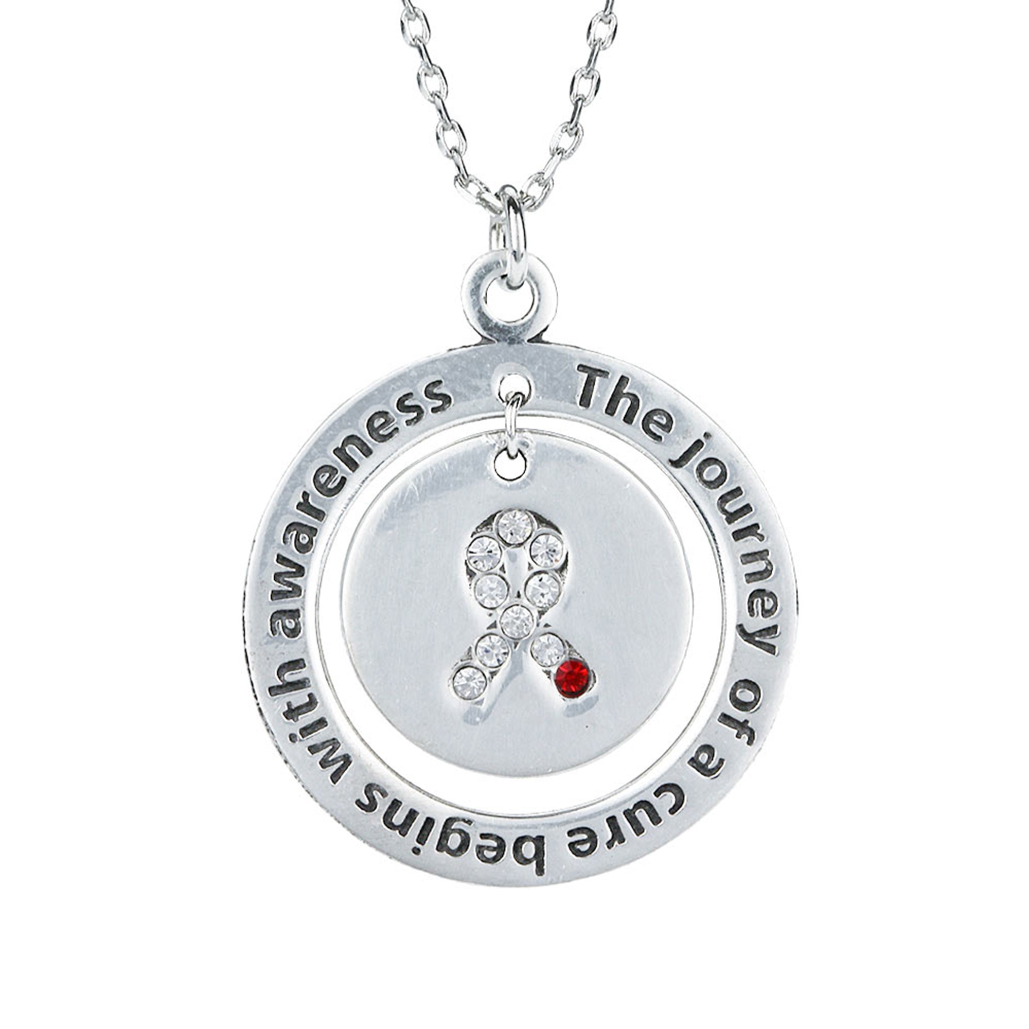 Diabetes Awareness Pewter Necklace - Aaria Tees Aaria Tees