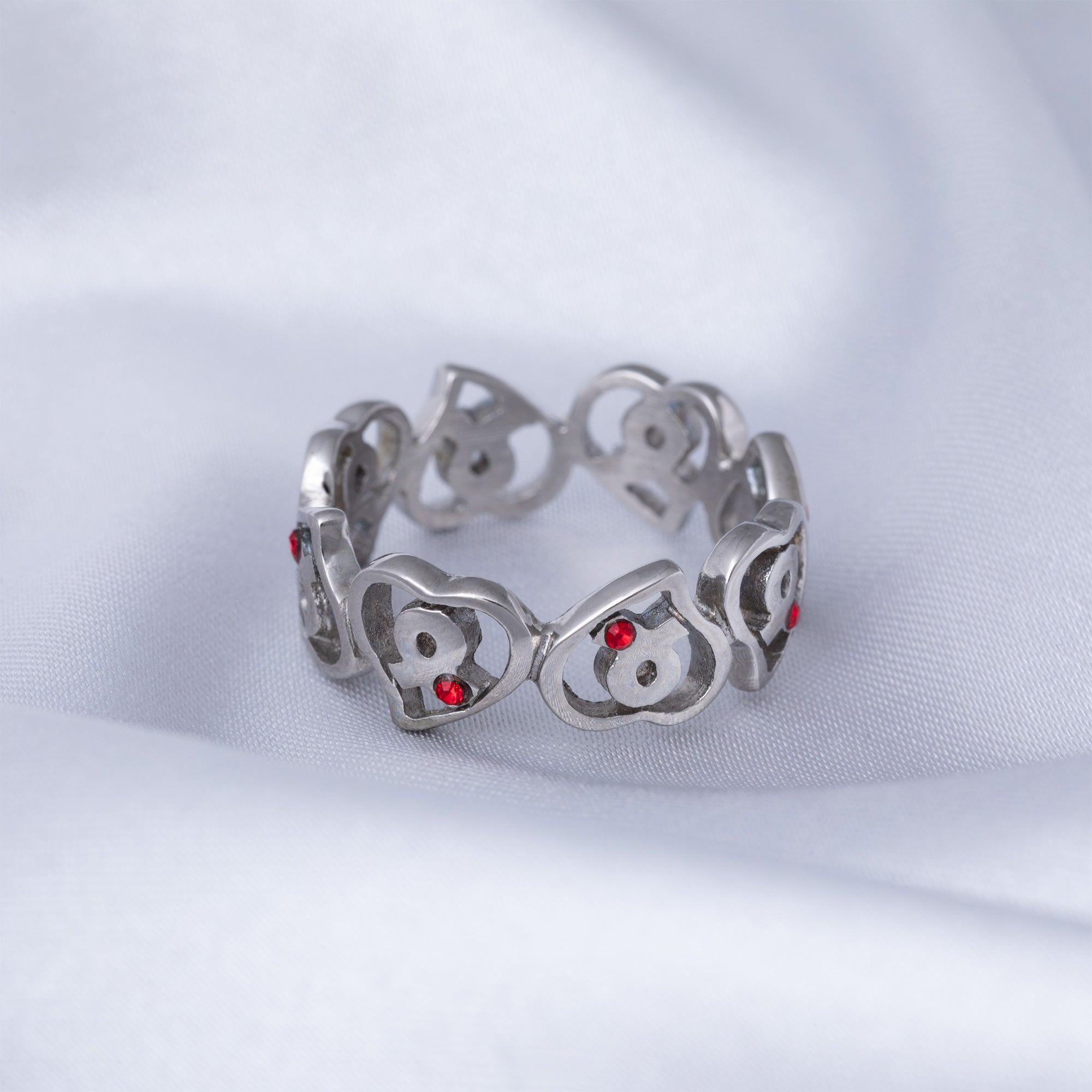 Diabetes Awareness Hearts Stainless Steel Ring - Aaria Tees Aaria Tees
