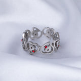 Diabetes Awareness Hearts Stainless Steel Ring - Aaria Tees Aaria Tees